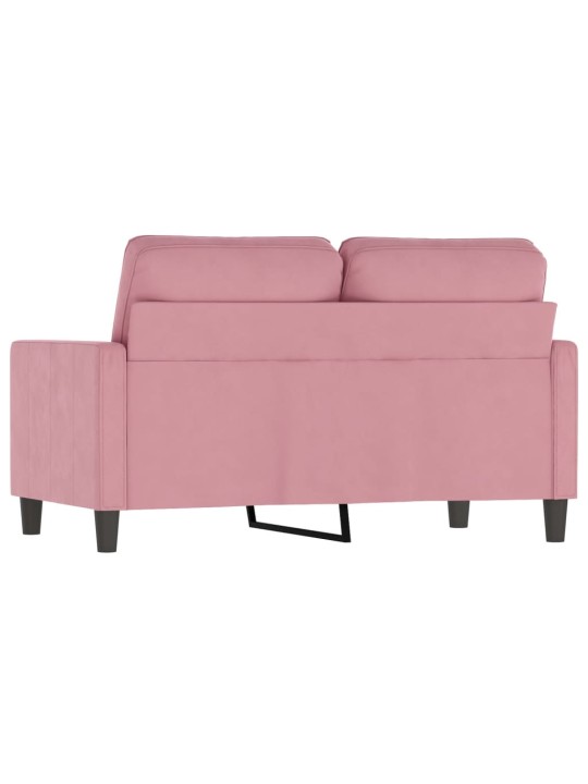 Divvietīgs dīvāns, rozā, 120 cm, samts