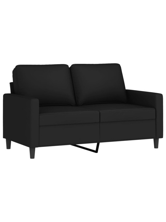 Divvietīgs dīvāns, melns, 120 cm, samts
