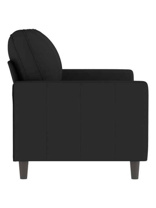 Divvietīgs dīvāns, melns, 120 cm, samts