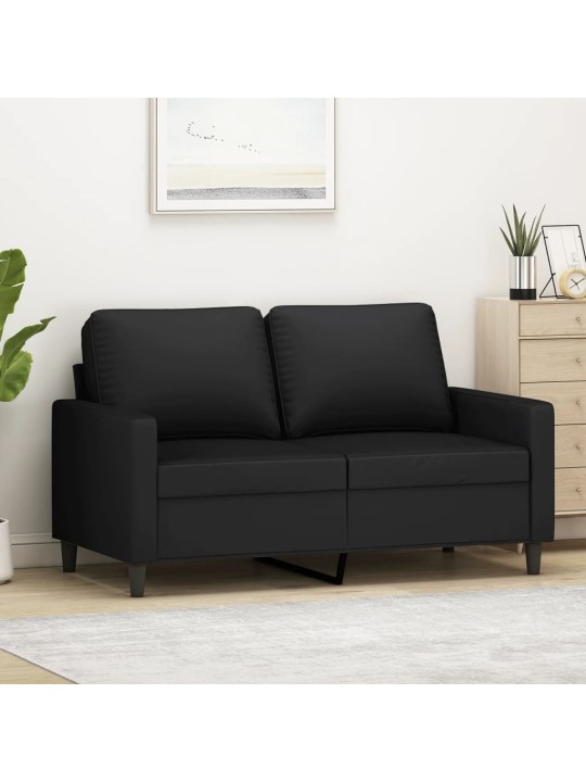 Divvietīgs dīvāns, melns, 120 cm, samts