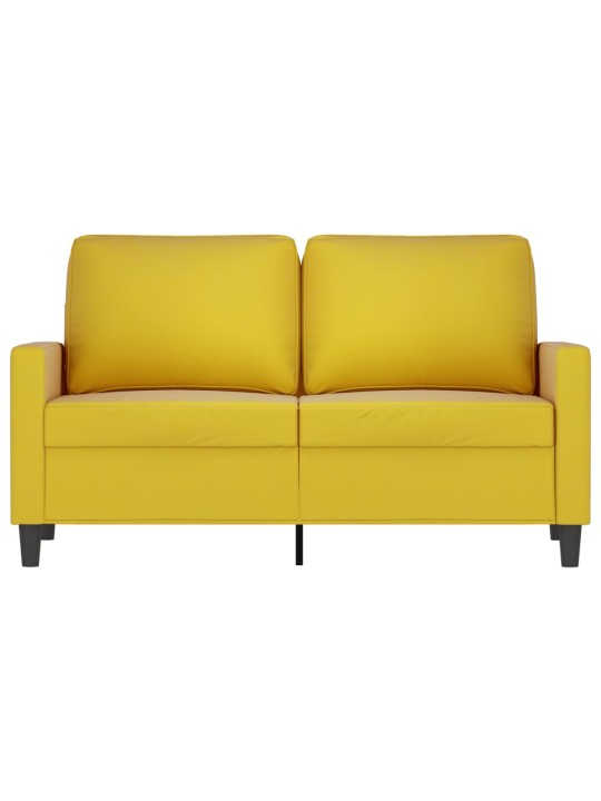 Divvietīgs dīvāns, dzeltens, 120 cm, samts