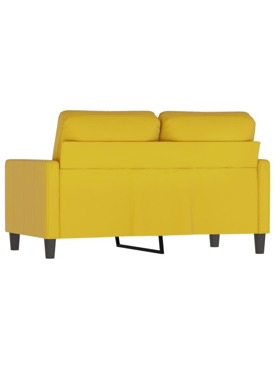 Divvietīgs dīvāns, dzeltens, 120 cm, samts
