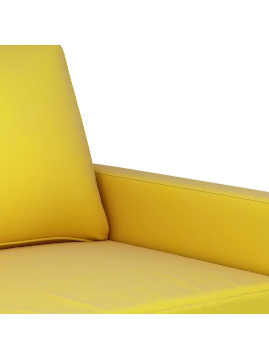 Divvietīgs dīvāns, dzeltens, 120 cm, samts