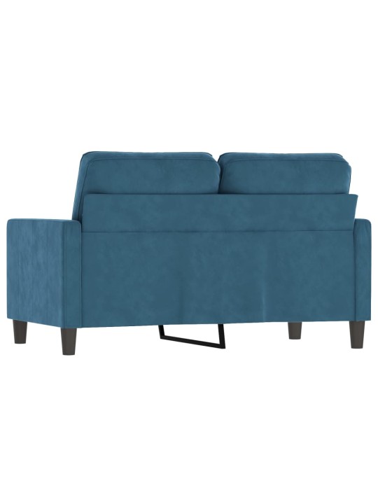 Divvietīgs dīvāns, zils, 120 cm, samts