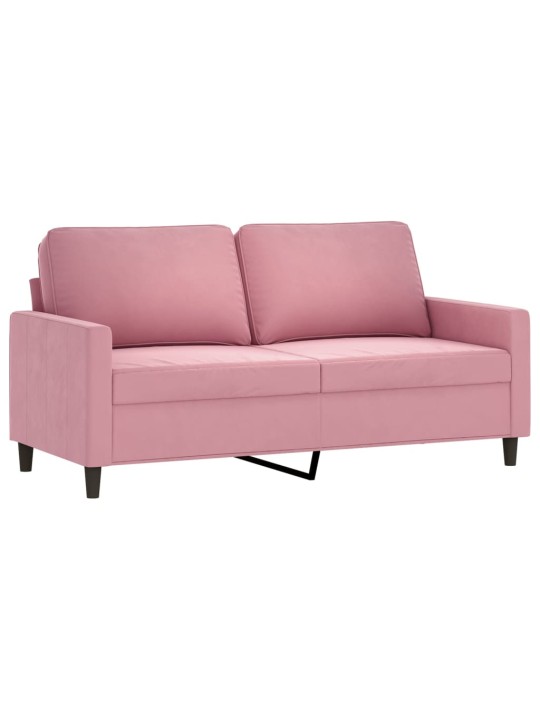 Divvietīgs dīvāns, rozā, 140 cm, samts