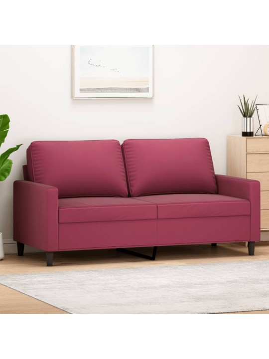Divvietīgs dīvāns, vīnsarkans samts, 140 cm