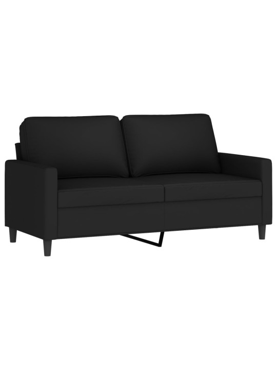 Divvietīgs dīvāns, melns, 140 cm, samts