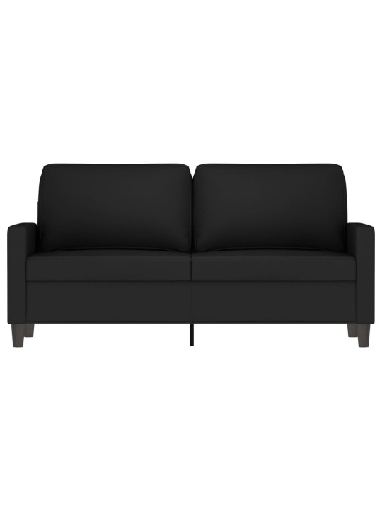 Divvietīgs dīvāns, melns, 140 cm, samts