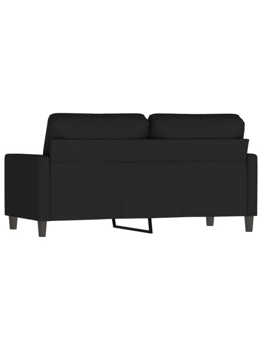 Divvietīgs dīvāns, melns, 140 cm, samts
