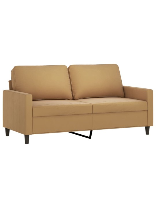 Divvietīgs dīvāns, brūns, 140 cm, samts