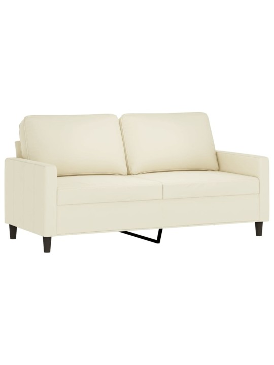 Divvietīgs dīvāns, krēmkrāsas, 140 cm, samts