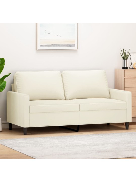 Divvietīgs dīvāns, krēmkrāsas, 140 cm, samts