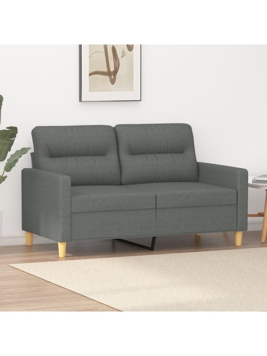 Divvietīgs dīvāns, tumši pelēks audums, 120 cm