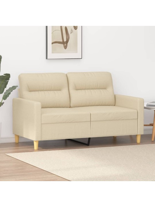 Divvietīgs dīvāns, krēmkrāsas audums, 120 cm
