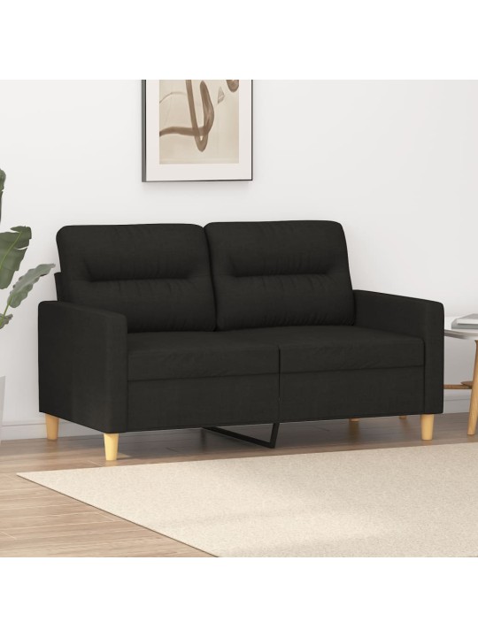 Divvietīgs dīvāns, melns audums, 120 cm