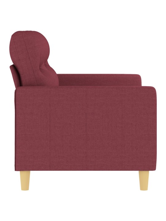 Divvietīgs dīvāns, vīnsarkans audums, 120 cm