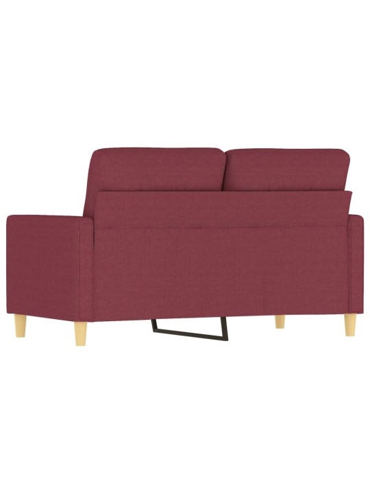 Divvietīgs dīvāns, vīnsarkans audums, 120 cm