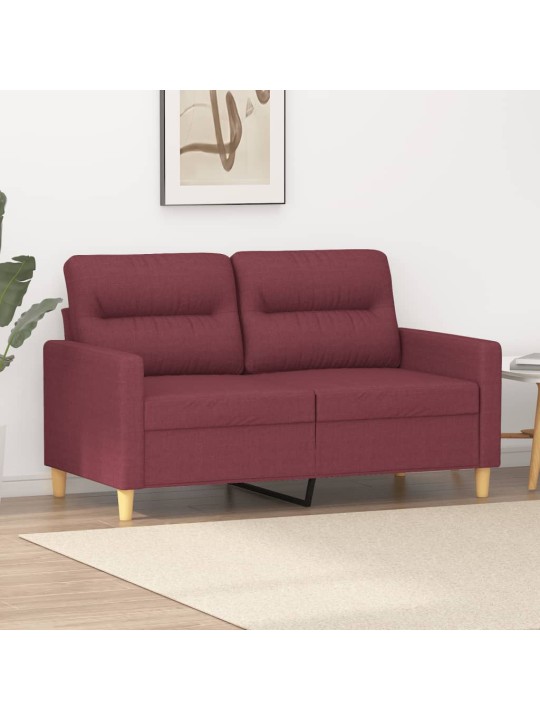 Divvietīgs dīvāns, vīnsarkans audums, 120 cm
