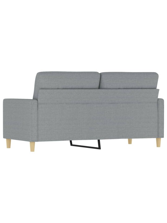Divvietīgs dīvāns, tumši pelēks audums, 140 cm