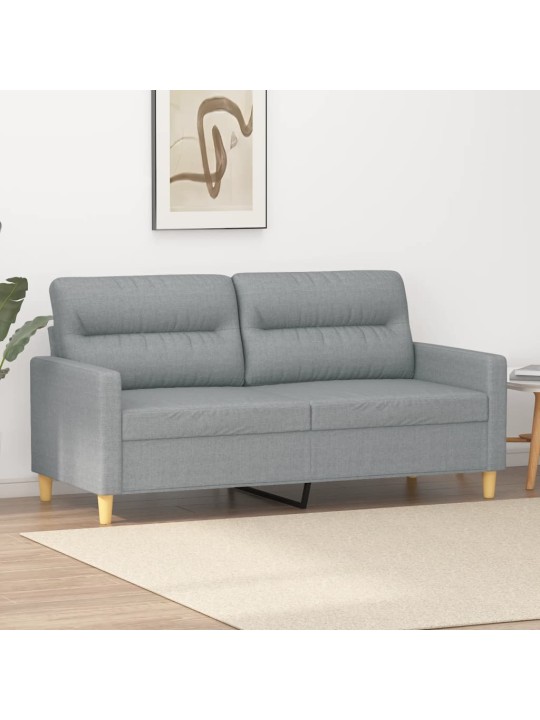 Divvietīgs dīvāns, tumši pelēks audums, 140 cm
