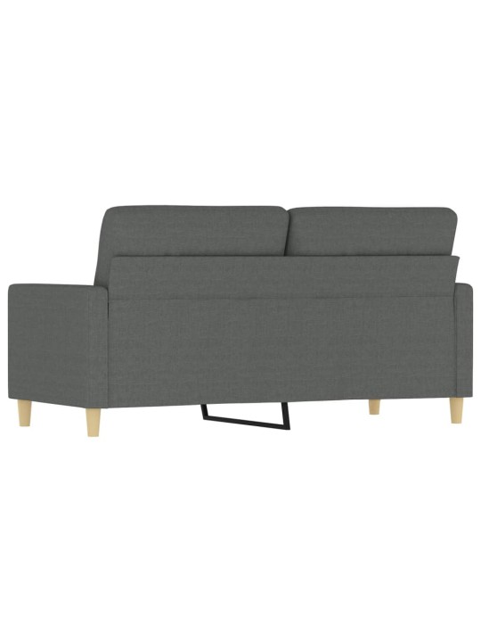 Divvietīgs dīvāns, tumši pelēks audums, 140 cm