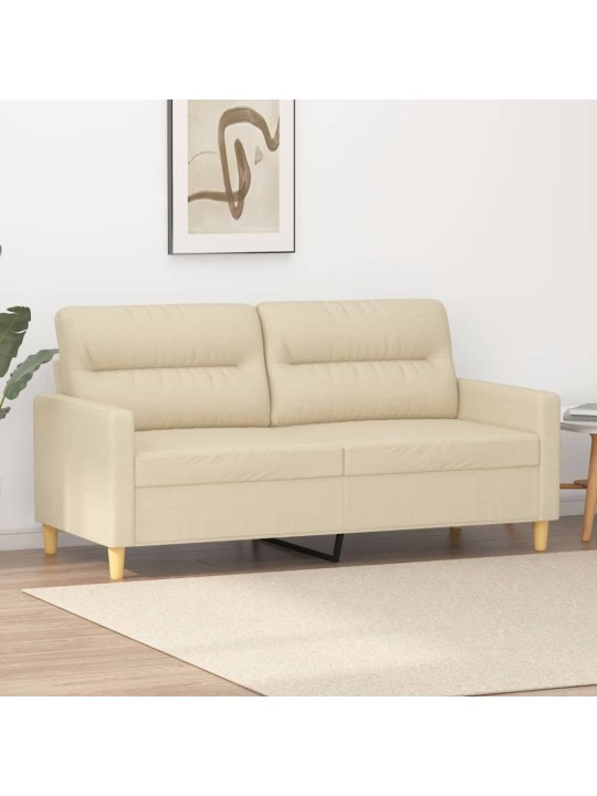 Divvietīgs dīvāns, krēmkrāsas audums, 140 cm