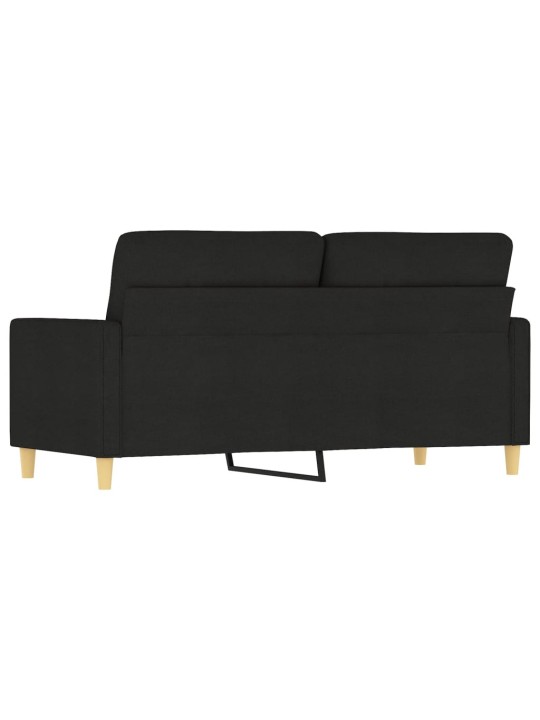 Divvietīgs dīvāns, melns audums, 140 cm