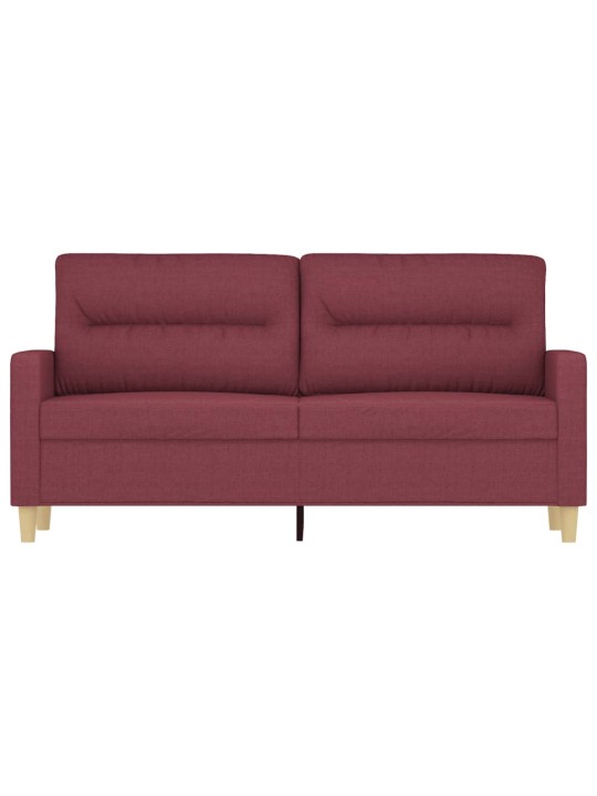 Divvietīgs dīvāns, vīnsarkans audums, 140 cm