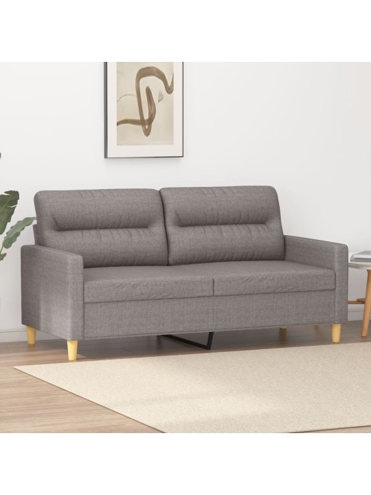 Divvietīgs dīvāns, pelēkbrūns audums, 140 cm