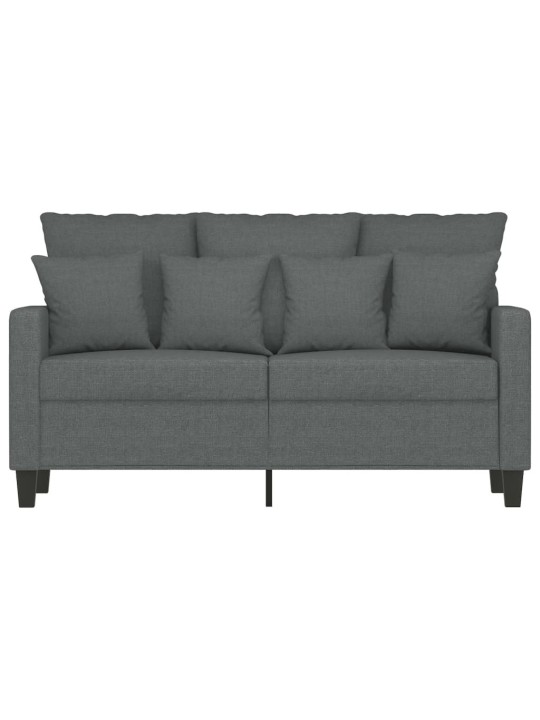 Divvietīgs dīvāns, tumši pelēks audums, 120 cm