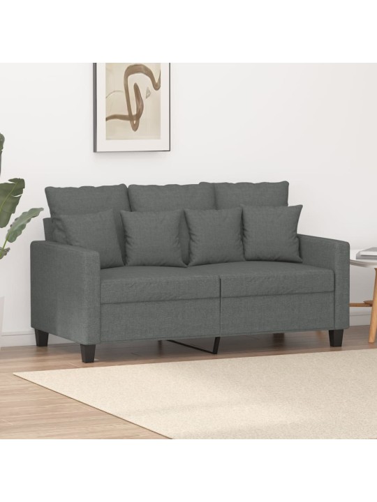 Divvietīgs dīvāns, tumši pelēks audums, 120 cm