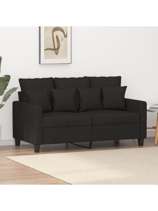 Divvietīgs dīvāns, melns audums, 120 cm