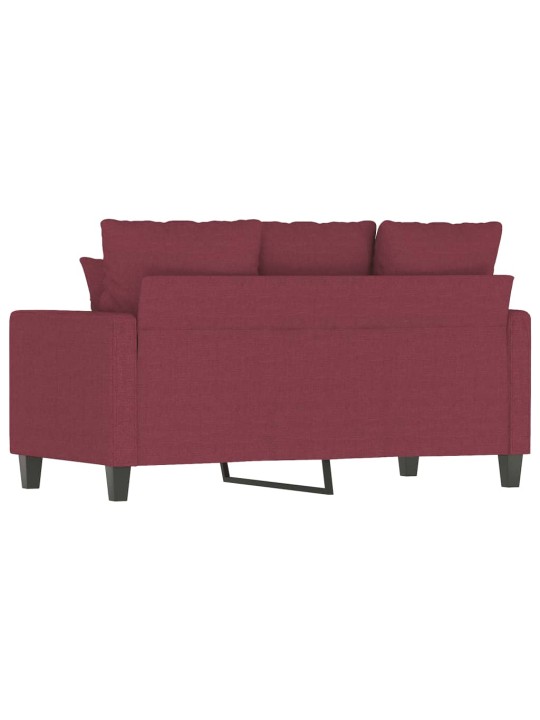 Divvietīgs dīvāns, vīnsarkans audums, 120 cm
