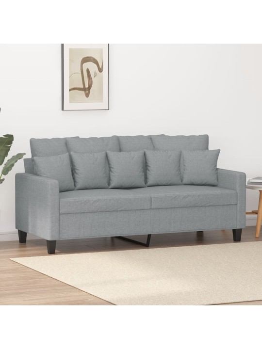 Divvietīgs dīvāns, tumši pelēks audums, 140 cm