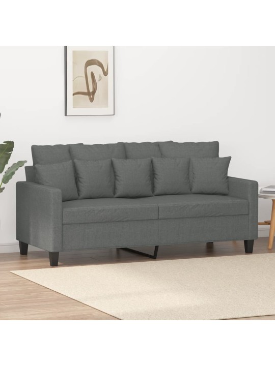 Divvietīgs dīvāns, tumši pelēks audums, 140 cm
