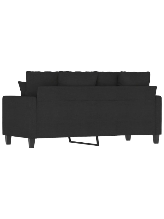Divvietīgs dīvāns, melns audums, 140 cm