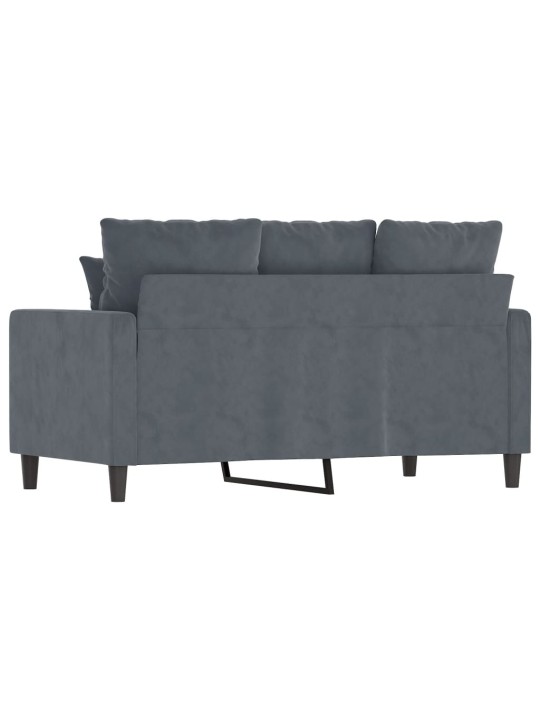 Divvietīgs dīvāns, tumši pelēks, 120 cm, samts