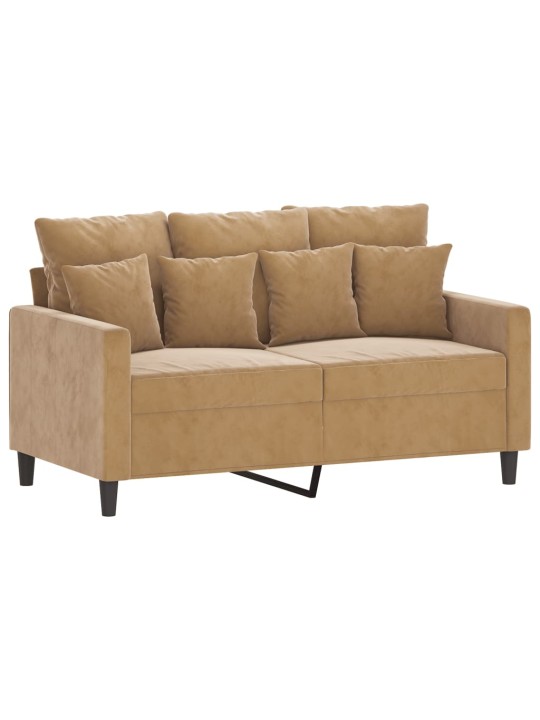 Divvietīgs dīvāns, brūns, 120 cm, samts