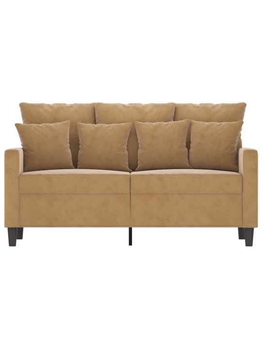 Divvietīgs dīvāns, brūns, 120 cm, samts