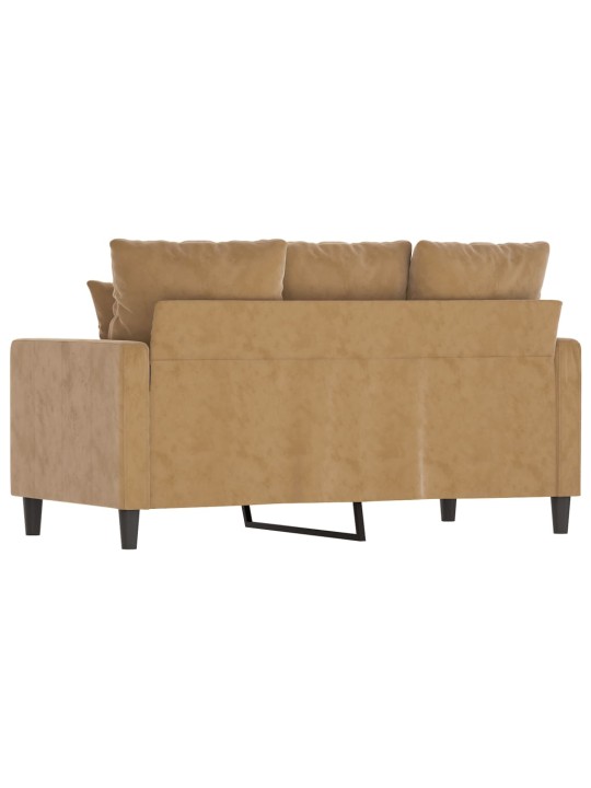 Divvietīgs dīvāns, brūns, 120 cm, samts