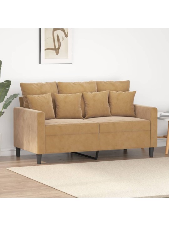 Divvietīgs dīvāns, brūns, 120 cm, samts