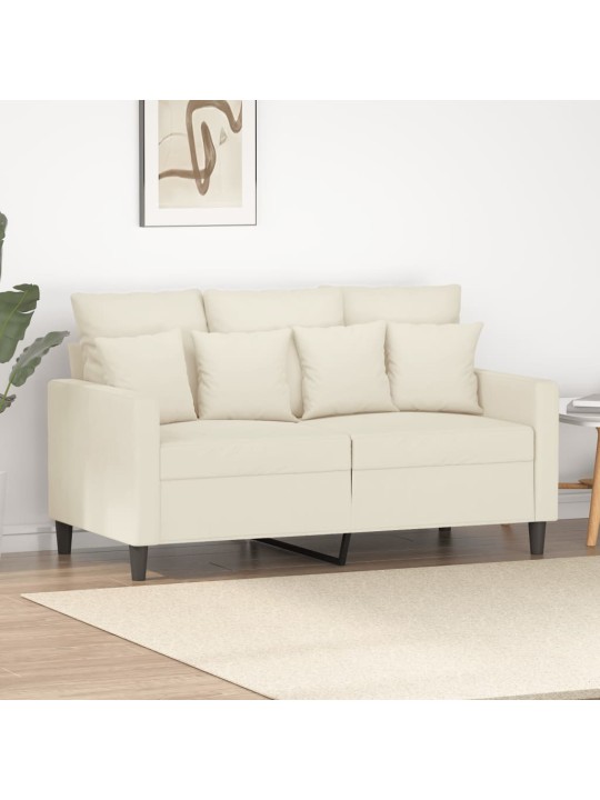 Divvietīgs dīvāns, krēmkrāsas, 120 cm, samts