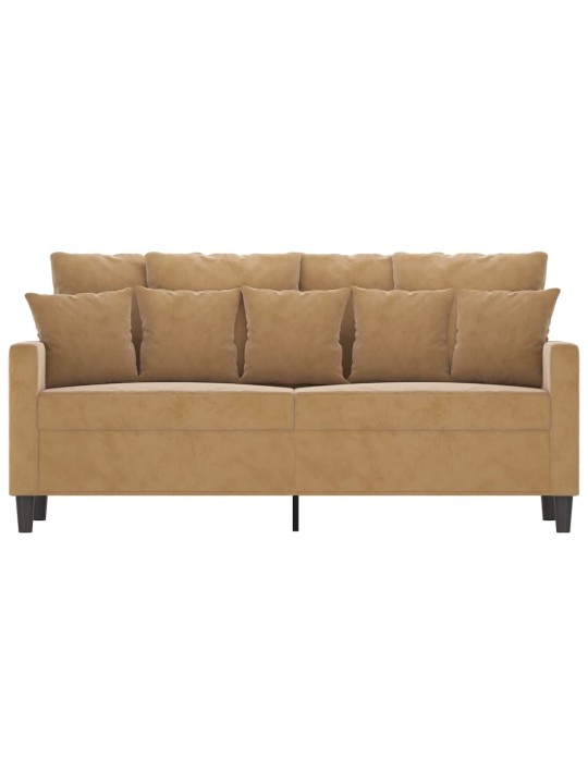 Divvietīgs dīvāns, brūns, 140 cm, samts