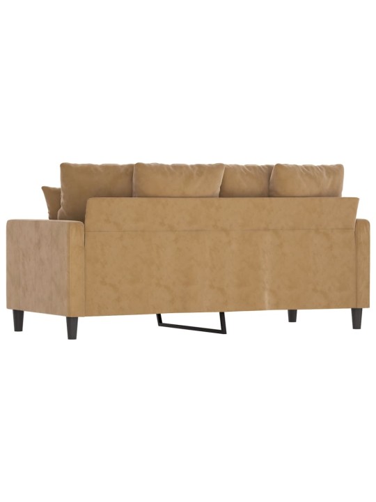 Divvietīgs dīvāns, brūns, 140 cm, samts