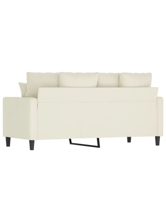 Divvietīgs dīvāns, krēmkrāsas, 140 cm, samts