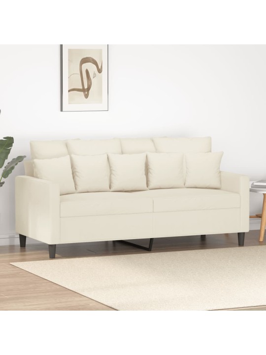 Divvietīgs dīvāns, krēmkrāsas, 140 cm, samts