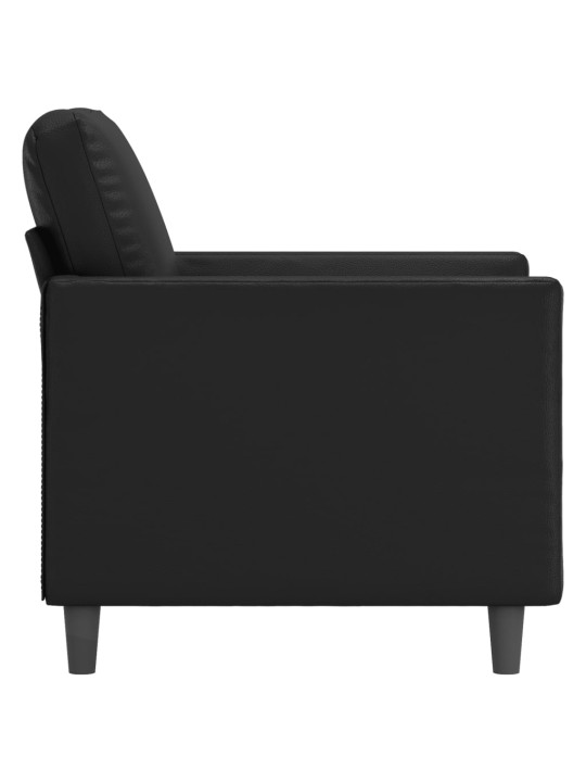 Atpūtas krēsls, melns, 60 cm, mākslīgā āda