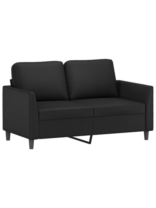 Divvietīgs dīvāns, melns, 120 cm, mākslīgā āda