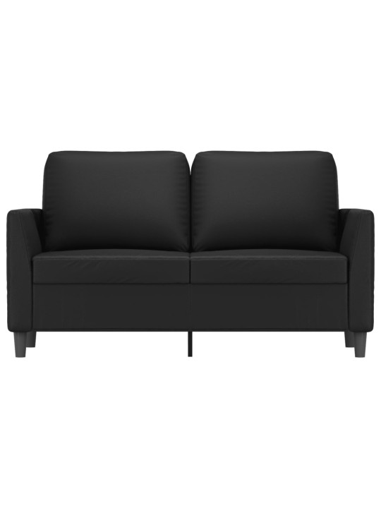 Divvietīgs dīvāns, melns, 120 cm, mākslīgā āda
