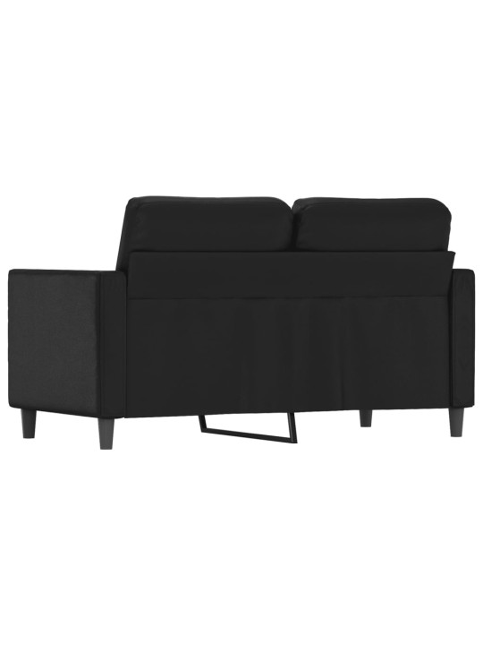Divvietīgs dīvāns, melns, 120 cm, mākslīgā āda